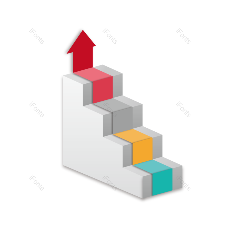 箭头图片,立体元素,增长PNG,上升免抠素材